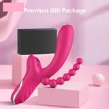 Dương vật giả silicon rung hút có lưỡi liếm dài 230mm