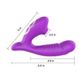 Dương vật giả silicon rung hút điều khiển từ xa dài 9cm