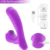 Dương vật giả silicon rung hút điều khiển từ xa dài 9cm