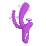 Dương vật giả silicon rung hút có lưỡi liếm dài 230mm