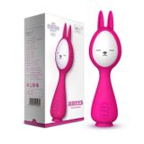 Máy rung 2 đầu với thiết kế hình tai thỏ màu hồng