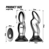 Butt plug hậu môn inox có 10 tần số rung dài 137mm