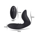 Máy rung hậu môn silicon có điều khiển từ xa và sạc USB