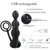 Máy rung hậu môn có 10 tần số mix vòng đeo dương vật