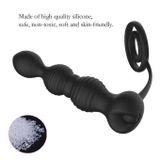 Máy rung hậu môn có 10 tần số mix vòng đeo dương vật