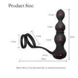 Máy rung hậu môn có 10 tần số mix vòng đeo dương vật