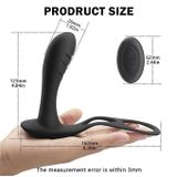 Máy rung hậu môn silicon có vòng đeo dương vật điều khiển xa