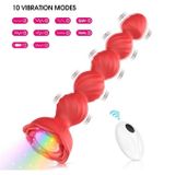 Butt plug hậu môn dạng bi tầng silicon điều khiển từ xa