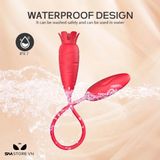 Trứng rung 2 đầu quả cà rốt silicon có 10 chế độ dài 429mm 393261