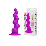 Máy rung hậu môn silicon có 7 tầng màu tím dài 150mm