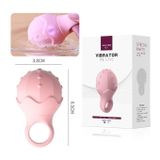 Nhẫn rung silicon đeo ngón tay với 10 chế độ và có gai