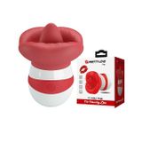 Lưỡi rung silicon siêu mềm màu đỏ dài 95mm chống thấm nước