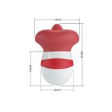 Lưỡi rung silicon siêu mềm màu đỏ dài 95mm chống thấm nước