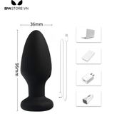 Butt plug rung ngoáy đèn 7 màu điều khiển từ xa