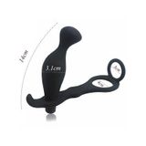 Máy rung hậu môn silicon gắn liền vòng đeo dương vật