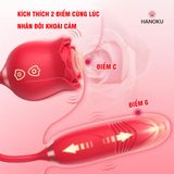 (Có video) Trứng rung thục 2 trong 1 ngụy trang Hoa hồng Rose Tornado II