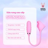 (Có video)Trứng rung hút 2 đầu kích thích đa điểm cao cấp Stingra