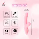 (Có video) Dương vật giả có nhánh rung ngoáy Katy Max hàng cao cấp