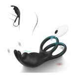 Vòng rung đeo dương vật silicon màu đen đường kính 40mm