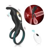 Vòng rung đeo dương vật silicon màu đen đường kính 40mm