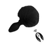 Đuôi thỏ cosplay butt plug rung silicon có điều khiển từ xa