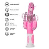 Dương vật giả silicon rung xoay rẽ nhánh màu hồng dài 22cm