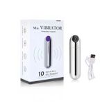 Trứng rung mini ngụy trang hình viên đạn màu đen dài 80mm 393568