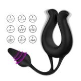 Máy rung hậu môn silicon với 9 chế độ điều khiển từ xa