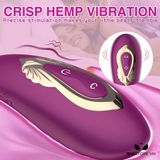 Máy rung âm đạo silicon 2 nhánh điều khiển từ xa màu hồng