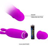 Máy rung silicon Pretty Love dạng thanh hình tai thỏ