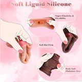 Dương vật giả silicon có phần đế to và dính tường dài 17.5cm