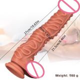 Dương vật giả silicon có gai mềm có quần dài 27cm