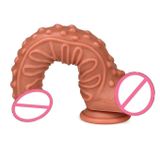 Dương vật giả silicon có gai mềm có quần dài 27cm