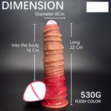 Dương vật giả silicon xếp tầng mềm dẻo dài 22cm