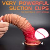 Dương vật giả silicon xếp tầng mềm dẻo dài 22cm