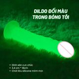 (Có video) Dương vật giả dính tường phát quang Real Dildo
