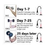 Máy tập tăng kích thước dương vật kéo tay có âm đạo giả dài 185mm