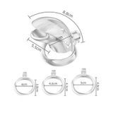 Khóa dương vật nhựa trong suốt có 3 size màu trắng