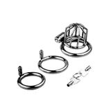 Khóa dương vật inox không gỉ 1 ổ khóa và 2 chìa dài 61mm