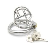  Khóa dương vật inox không gỉ nắp lồng 2 vòng hở dọc