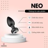 (Có video) Phích cắm hậu môn rung Neo điều khiển từ xa 10 chế độ 