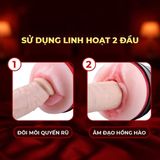 Âm đạo giả 2 đầu Shelly Play Crystal siêu mềm mịn