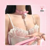 Vòng cổ có chuông kèm dây xích 