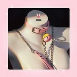 Vòng cổ có chuông kèm dây xích 