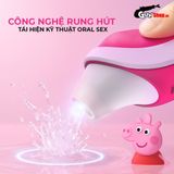 Máy massage rung hút tự động kích thích nữ Leten Peppa Pig 012C