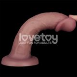 Dương vật giả gắn tường Lovetoy Dual Density 8 có rung