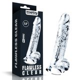 Dương vật giả Lovetoy Flawless Clear 7.5 trong suốt mềm mại