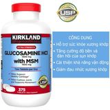 Glucosamine HCL 1500mg & MSM 1500mg Kirkland của Mỹ