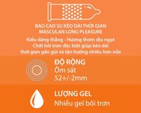 Bao Cao Su Kéo Dài Quan Hệ Masculan Long Pleasure - Hàng Chính Hãng - Che Tên Sản Phẩm