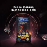 Bao cao su Shell Dragon Fire - Hộp 5 bao gai, bi nổi lớn + 5 bao Shell Performax (Hộp 10 cái) | S Shop